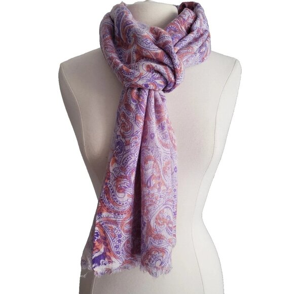 Boho Cashmere Handmade Paisley Print Fringe Pashmina Scarf Shawl Wrap - Picture 1 of 9